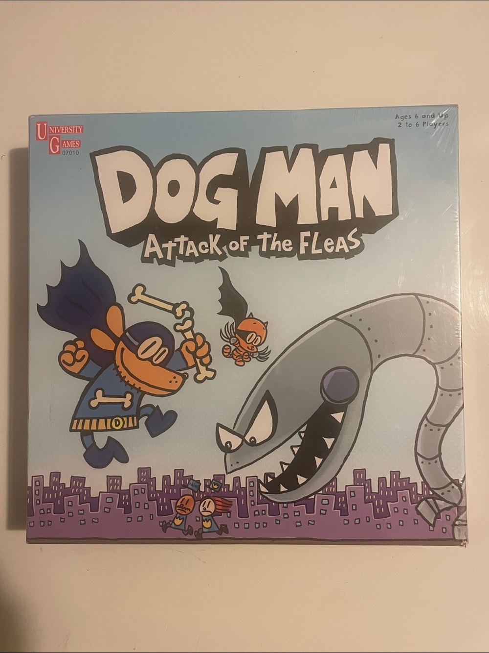 Dog Man: Attack of the Fleas Dog Toy/Game - Light Blue